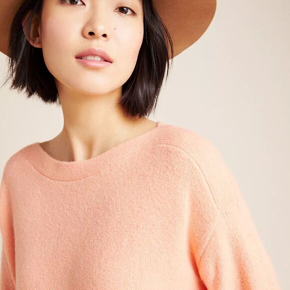 Anthropologie Naomi Coral Crew Neck Sweater - Picture 3 of 11